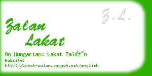 zalan lakat business card